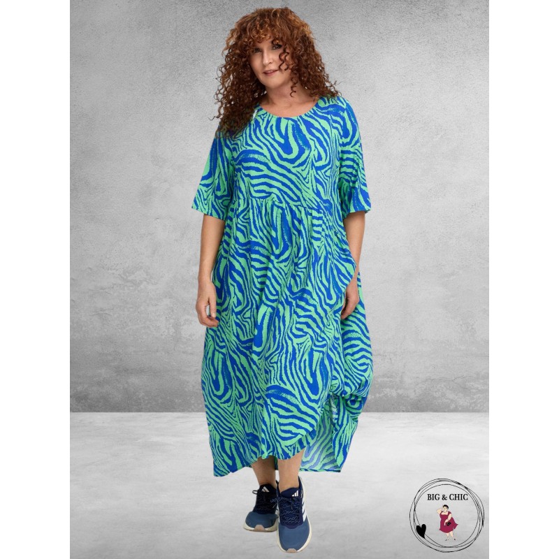 DYB Jurk Maxi Groen-Kobalt