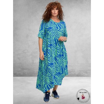 DYB Jurk Maxi Groen-Kobalt