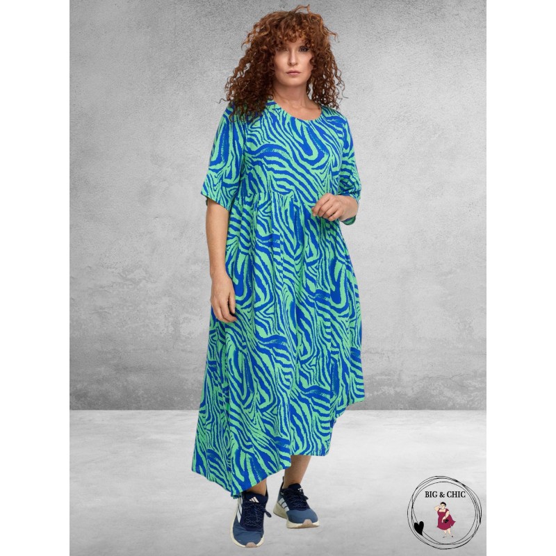 DYB Jurk Maxi Groen-Kobalt