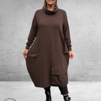 DYB Jurk Bruin met Zakken