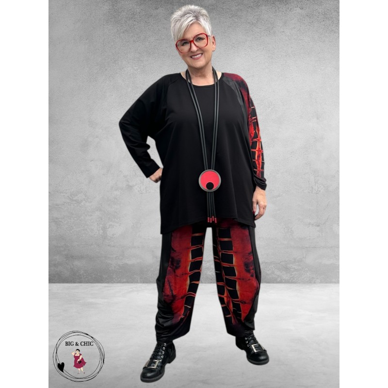 FRENZI Shirt Zwart/Rood