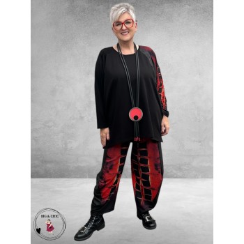 FRENZI Ballonbroek Zwart/Rood