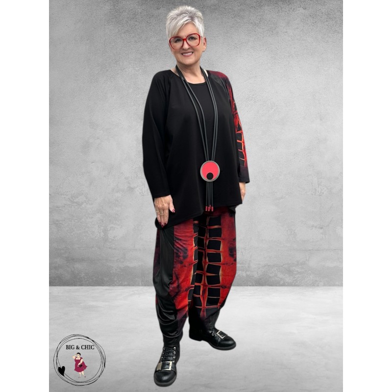 FRENZI Ballonbroek Zwart/Rood