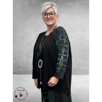 FRENZI Shirt Zwart/Groen