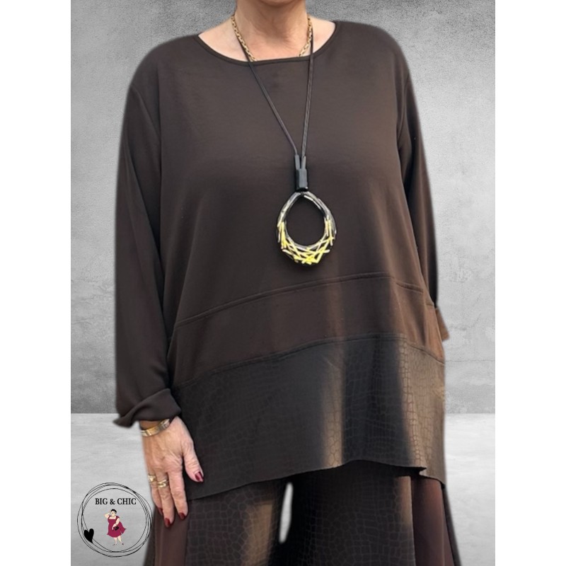 DYB Shirt Bruin Slangen Print