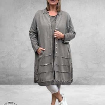 DYB Jas/Vest Katoen  Taupe