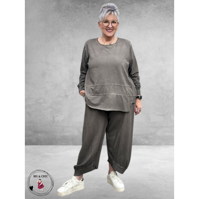 DYB Broek Katoen Tie-Dye Taupe