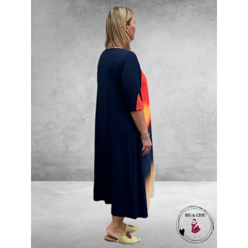 FRENZI Jurk Navy Sunset