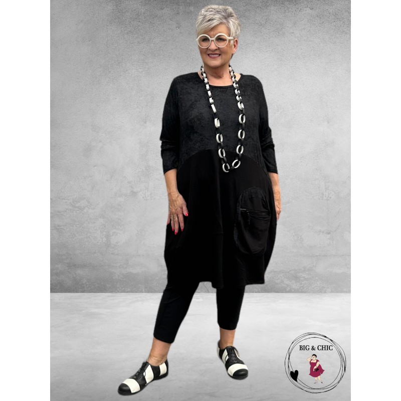 DYB Tuniek -Jurk Zwart-Grijs 3D Zak