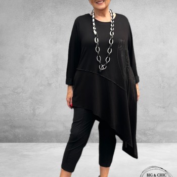 DYB Tuniek Asymmetrisch Zwart