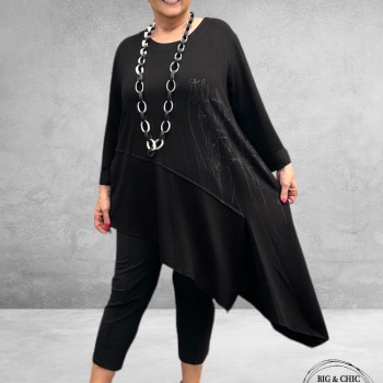 DYB Tuniek Asymmetrisch Zwart