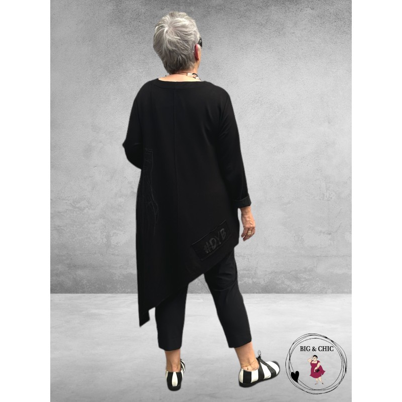 DYB Tuniek Asymmetrisch Zwart