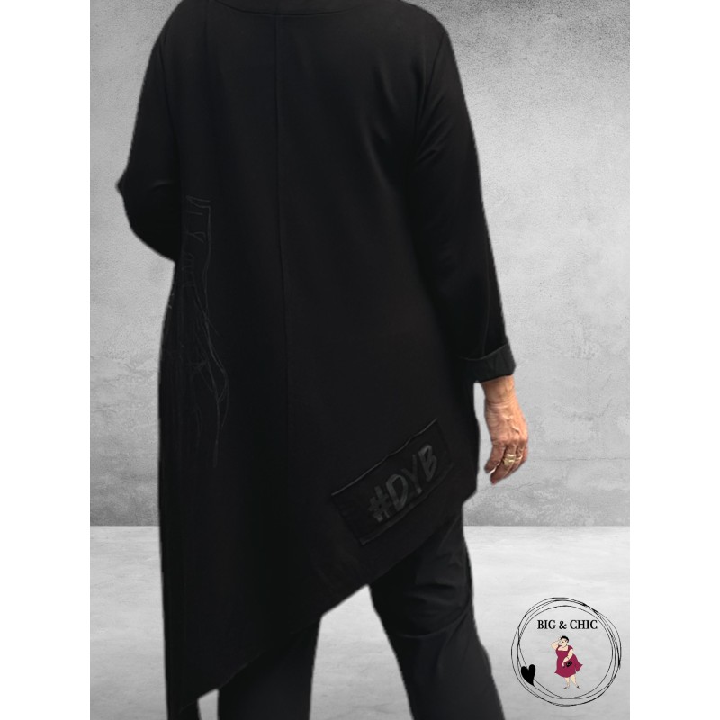 DYB Tuniek Asymmetrisch Zwart