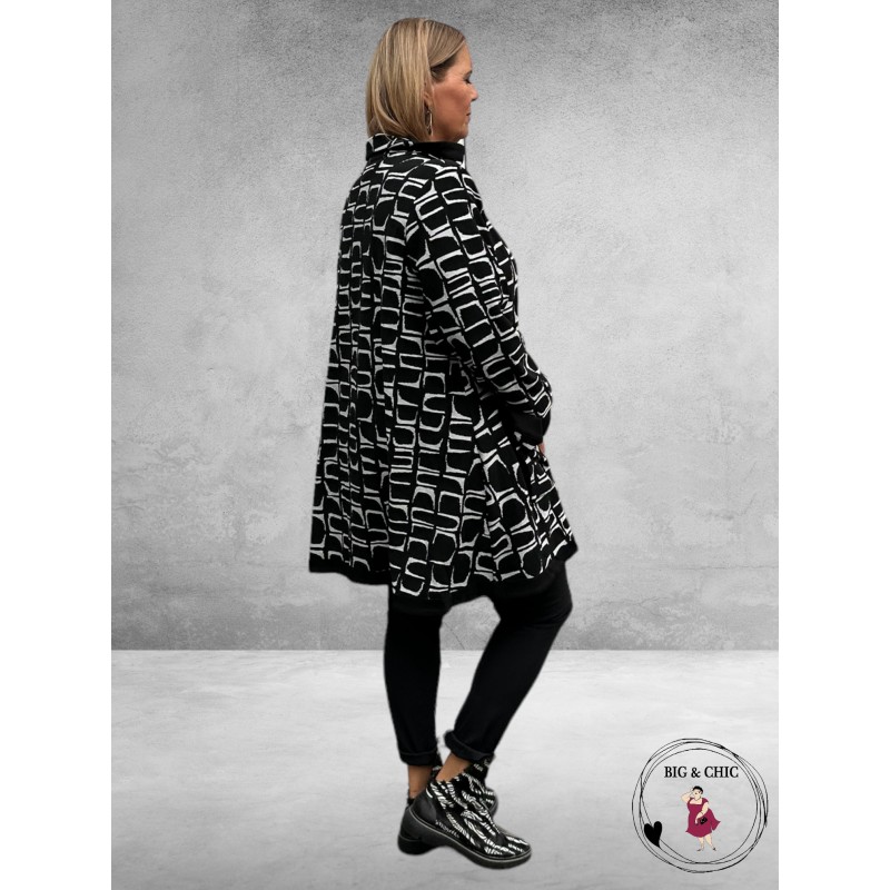 DYB Trendy Overgangsjas ZWART-WIT