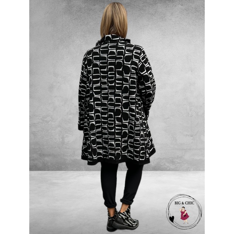 DYB Trendy Overgangsjas ZWART-WIT