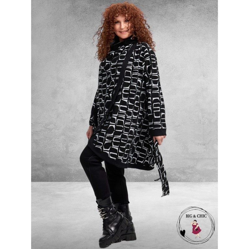 DYB Trendy Overgangsjas ZWART-WIT