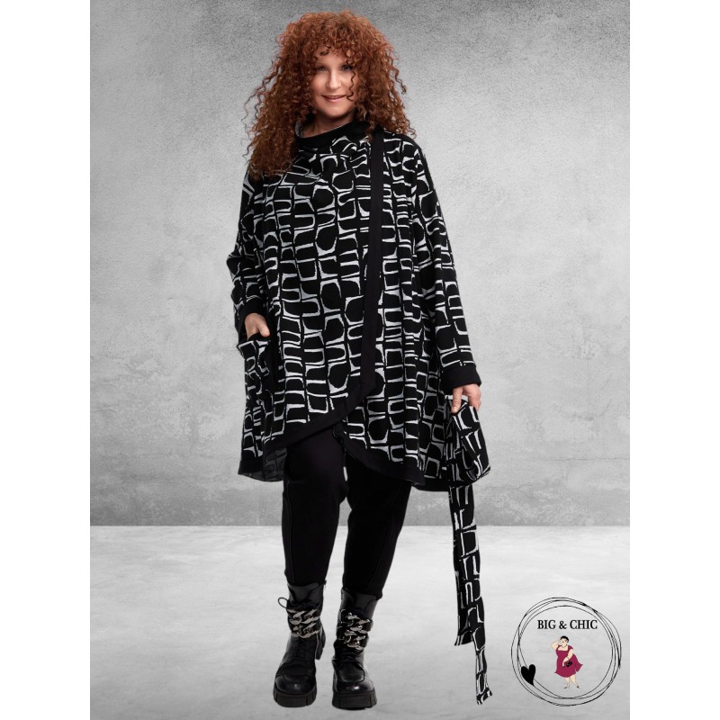 DYB Trendy Overgangsjas ZWART-WIT