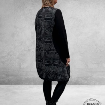 DYB Ballon Jurk Zwart/Grijs