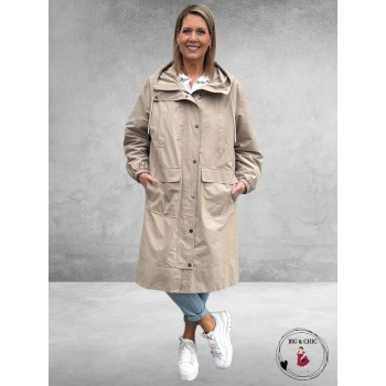 ETAGE PLUS Parka Jas Sand