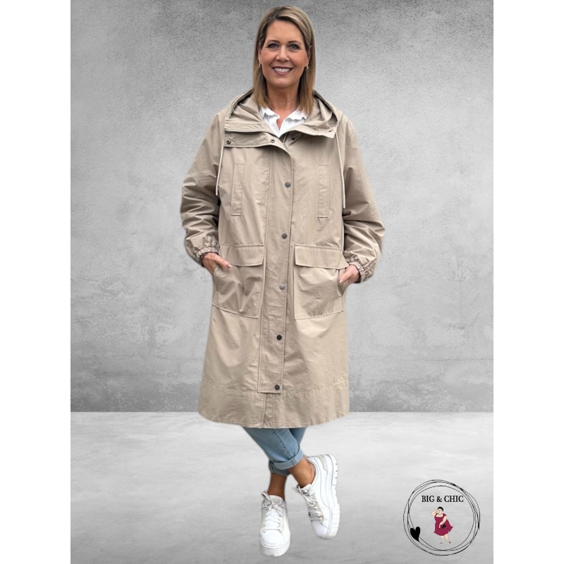 ETAGE PLUS Parka Jas Sand