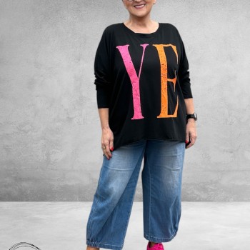 Frenzi Shirt YEAH Zwart