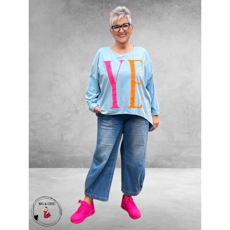 Frenzi Shirt YEAH Blauw