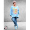 NC Sweater met Statement PEACE Lichtblauw