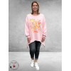 NC Sweater met Statement PEACE Roze