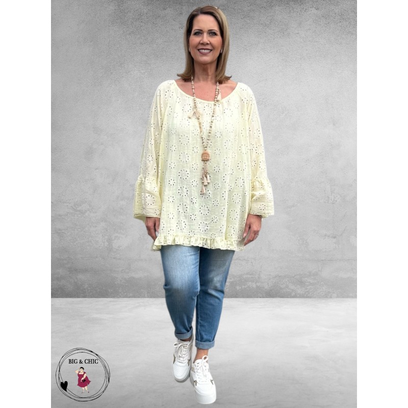 NC Tuniek Carmen Style Zachtgeel