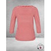 FRAPP Shirt Rood/Wit gestreept