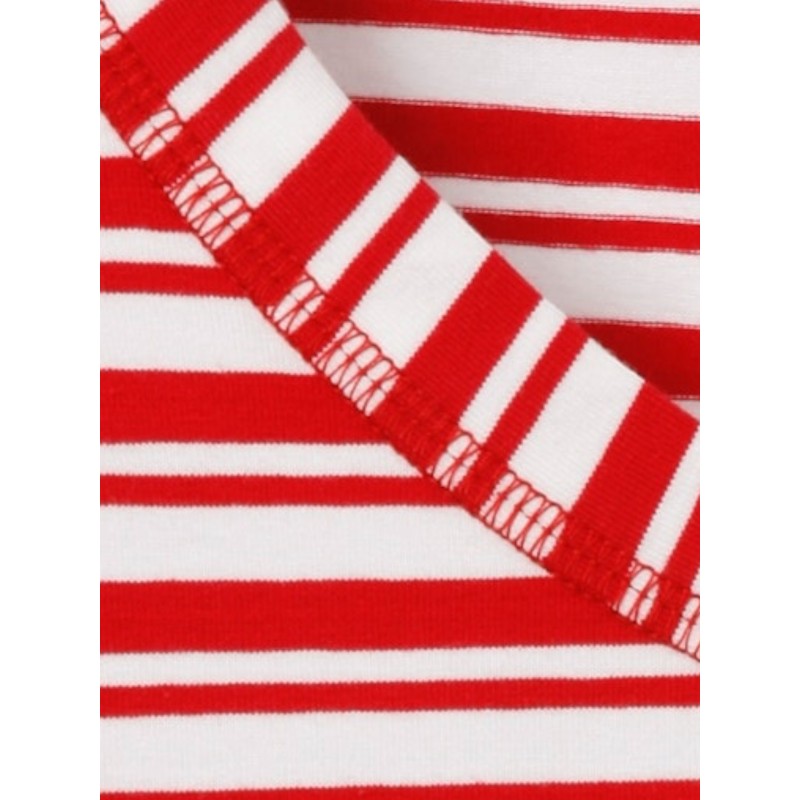 FRAPP Shirt Rood/Wit gestreept