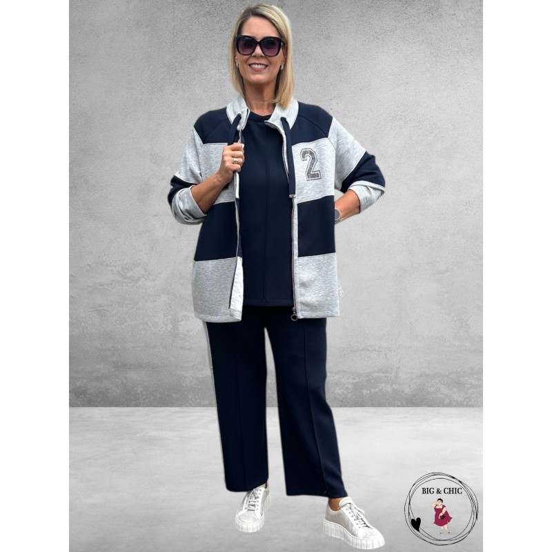 VIA APPIA DUE Broek Urban Mind Navy/Grijs