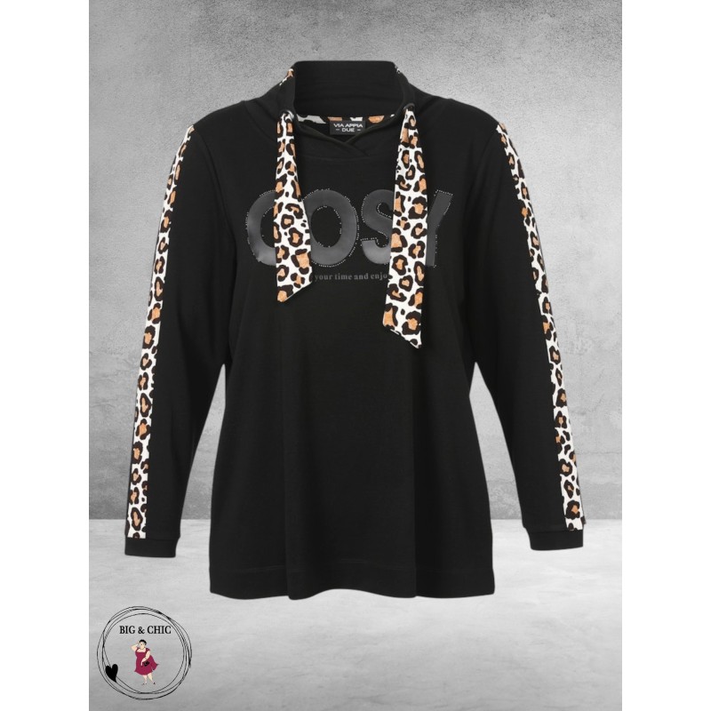 VIA APPIA DUE Sweater Cosy Beats Luipaard