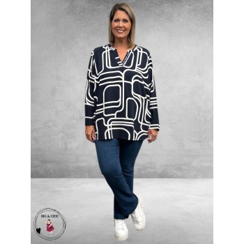 VIA APPIA DUE Shirt Graphic Novel Blauw/Wit