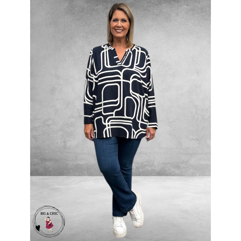 VIA APPIA DUE Shirt Graphic Novel Blauw/Wit