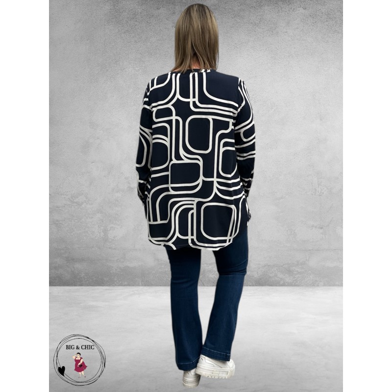 VIA APPIA DUE Shirt Graphic Novel Blauw/Wit