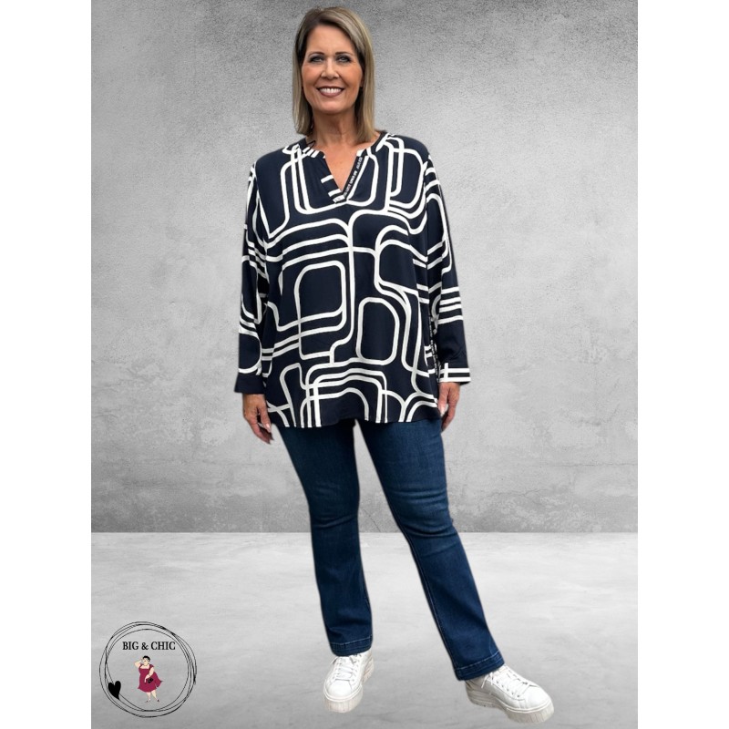 VIA APPIA DUE Shirt Graphic Novel Blauw/Wit