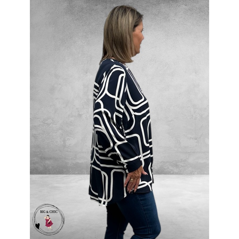 VIA APPIA DUE Shirt Graphic Novel Blauw/Wit