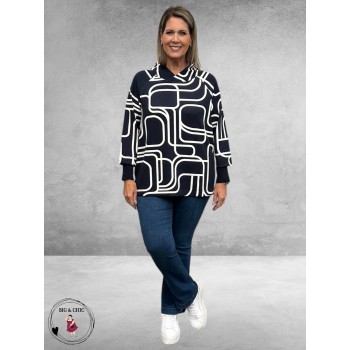 VIA APPIA DUE Sweatshirt Graphic Novel Blauw/Wit