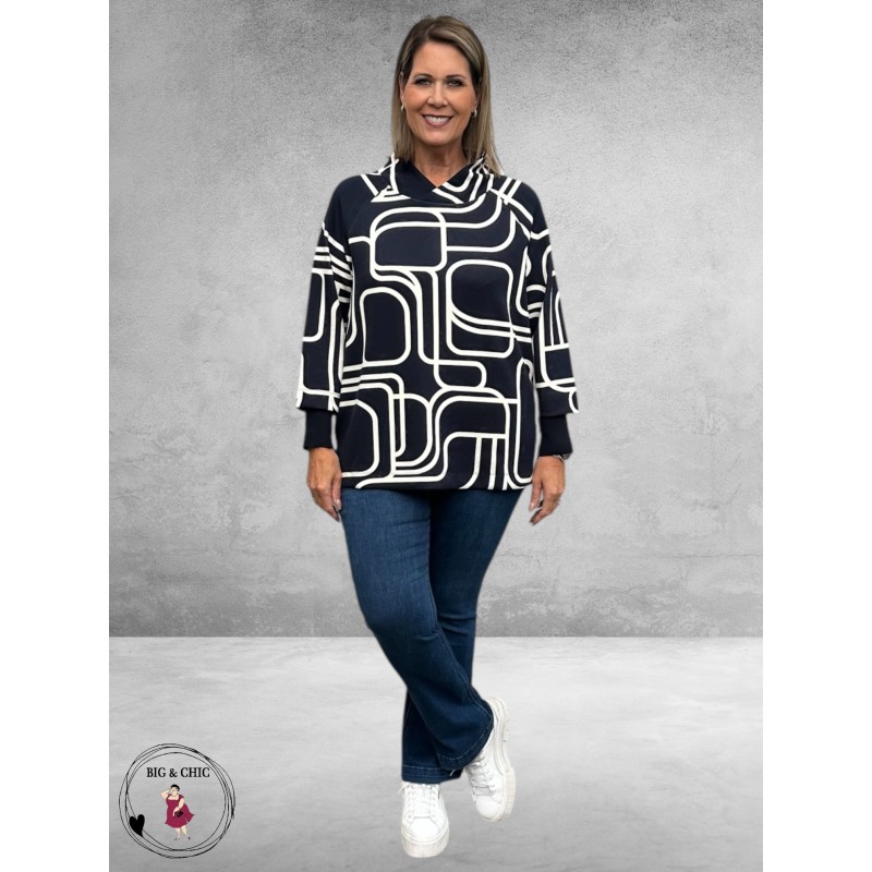 VIA APPIA DUE Sweatshirt Graphic Novel Blauw/Wit