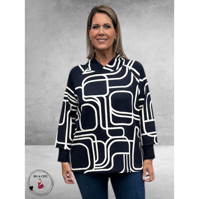 VIA APPIA DUE Sweatshirt Graphic Novel Blauw/Wit