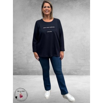 VIA APPIA DUE Sweatshirt Choose Joy Donkerblauw