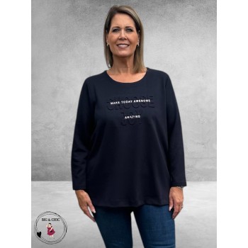 VIA APPIA DUE Sweatshirt Choose Joy Donkerblauw