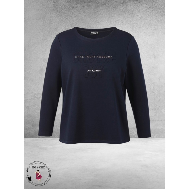 VIA APPIA DUE Sweatshirt Choose Joy Donkerblauw
