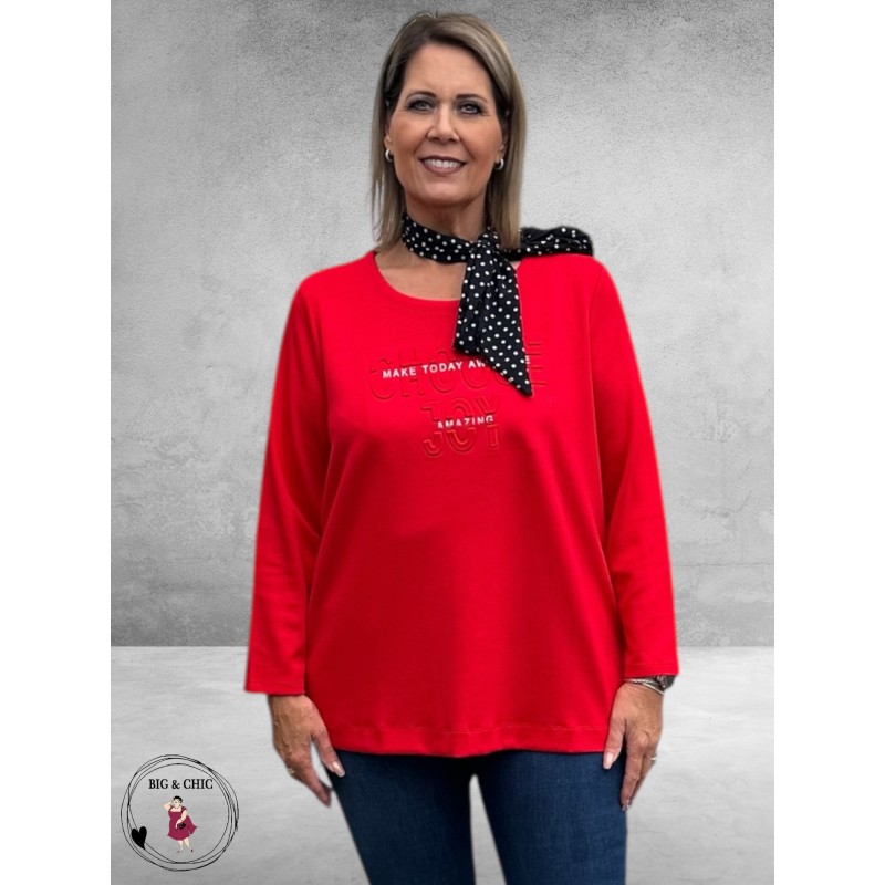 VIA APPIA DUE Sweatshirt Choose Joy Rood