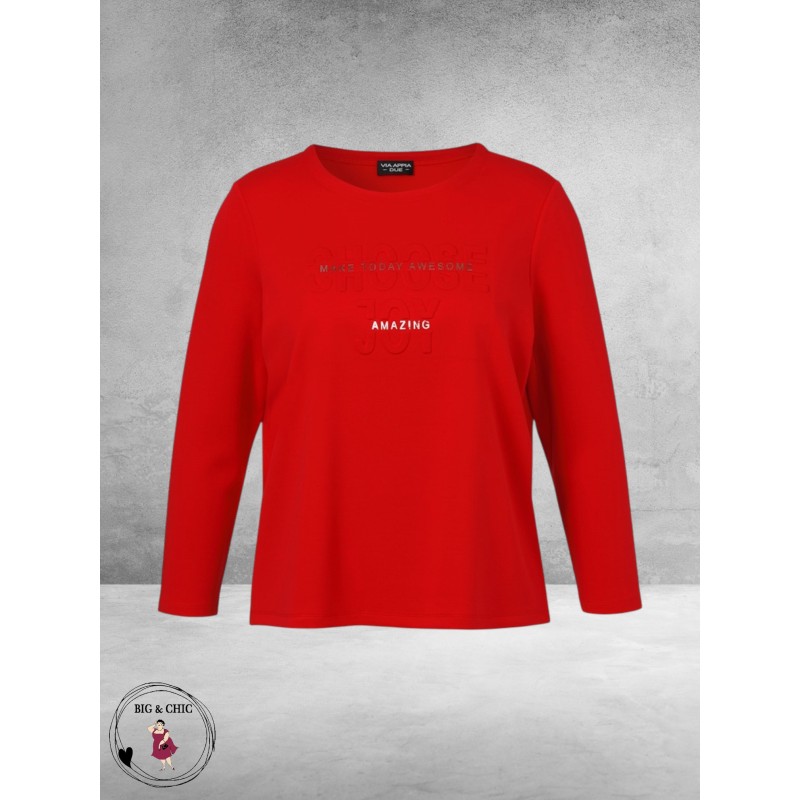 VIA APPIA DUE Sweatshirt Choose Joy Rood