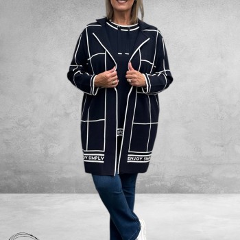 VIA APPIA DUE Vest Navy Simply Enjoy