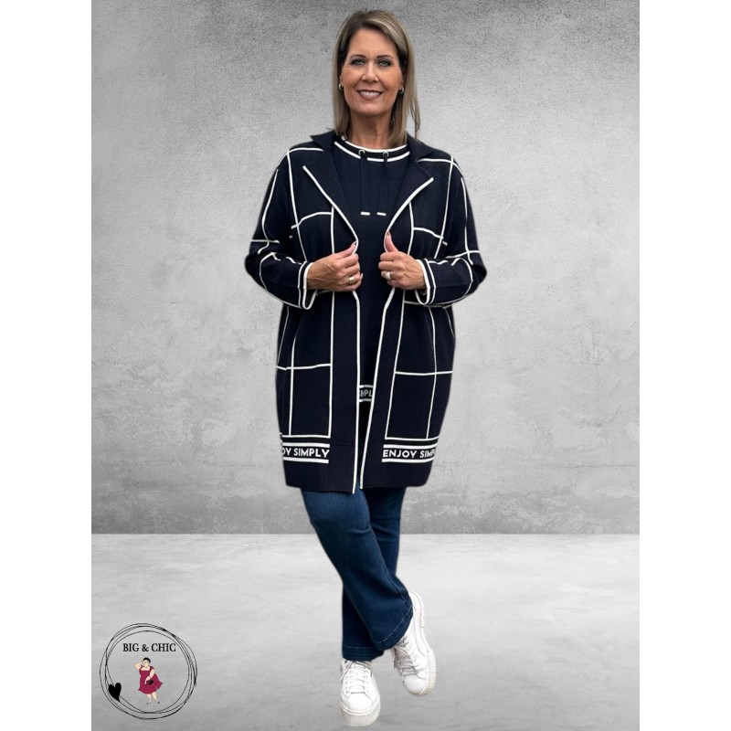 VIA APPIA DUE Vest Navy Simply Enjoy