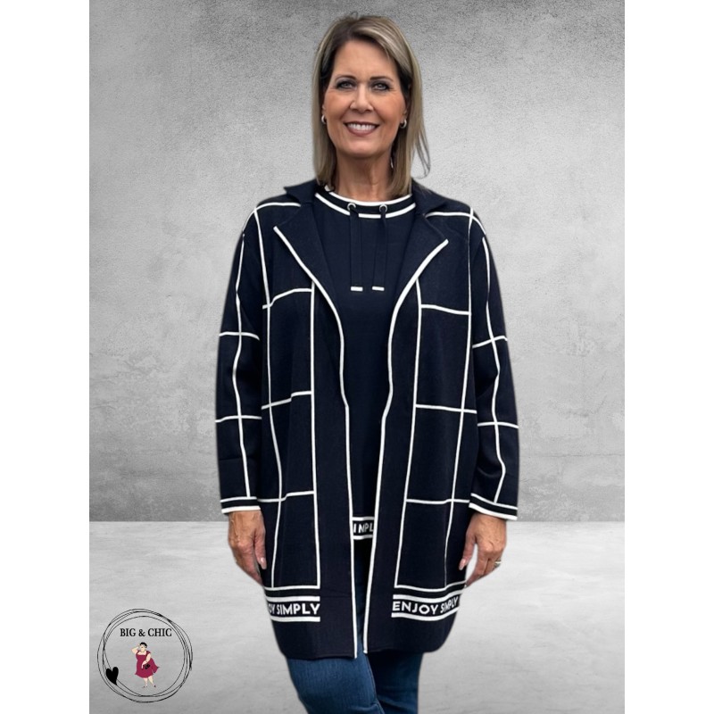 VIA APPIA DUE Vest Navy Simply Enjoy