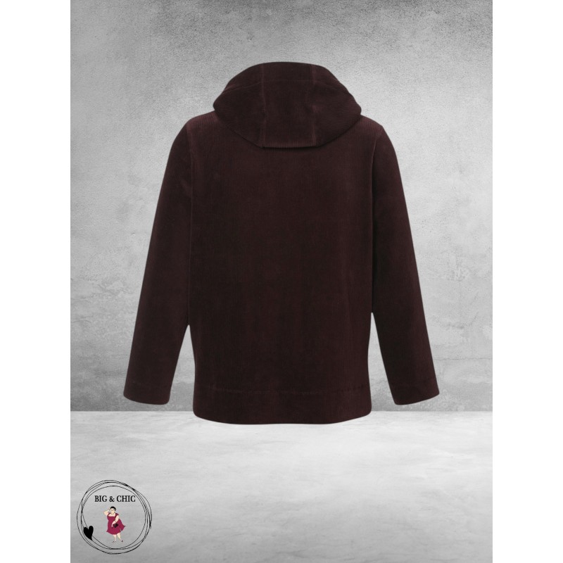 FRAPP Trui Chenille Rib Aubergine